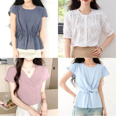 Summer New Arrivals/Women s Clothing/Shirts/Blouse/Large/Chiffon Dresses/Linen/Button-Down Shirts/Sh