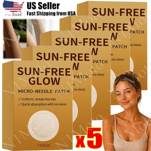 Sun-Free Glow Micro-Needle Patch, 2026 Natural Streak-Free Bronze Tan ~ 1-5BOX