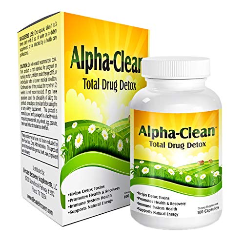 Alpha-Clean: Natural Drug Detox Cleanse Supplement - Complex - Pills - Drug Detox Supplements - Formula - 100 Capsules