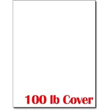 White 8" x 10" Cardstock - Blank Ultra Thick Paper - Heavy Weight 14pt 100lb Cover Card Stock for Inkjet & Laser Printer (50 Sheets)