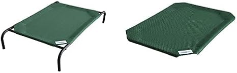 Coolaroo The Original Elevated Large Pet Bed & Replacement Cover, Brunswick Green