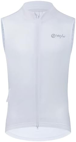 YKYWBIKE Cycling Vest for Men,Micro Softshell Windproof Bike Vest,Water Resistance Sleeveless Cycling Windbreaker