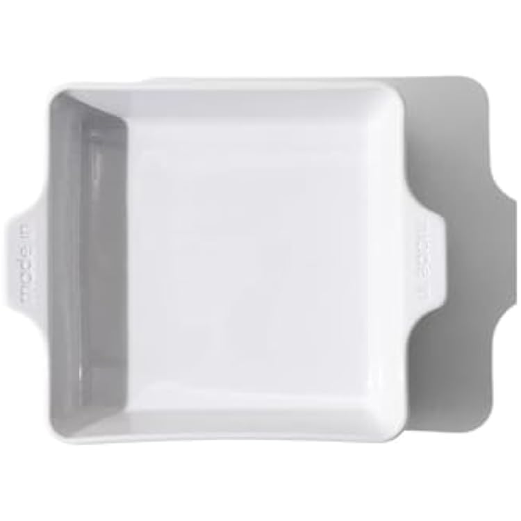 Made In Cookware | Square Baking Dish | White | Hand Crafted Porcelain | Professional Bakeware | Made in France