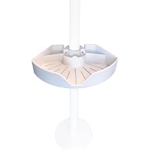 Stander Wonder Pole Bin Accessory, 11.5 in. Organizer Compartment, Shower Caddy and Cup Holder in White 1106-W