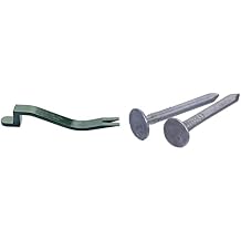 PacTool RS501 Roof Snake Tool - Shingle Pry Bar - Heavy Duty Nail Remover Tool - Roof Shingle Remover - Professional Roofing Tools & The Hillman Group 42041 Galvanized Roofing Nails, 1-Inch, 100-Pack