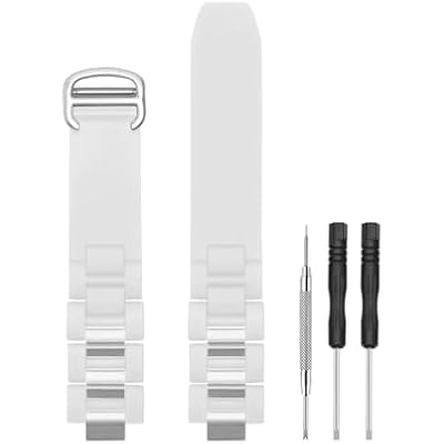 Compatible with Cartier Watch 20mm Band, Silicone Rubber Stainless Steel Replacement Strap for Cartier Watch Must 21 Chronoscaph Autoscaph, Black