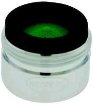 Neoperl 10 6700 5 Perlator HC Economy Flow Male Aerator, Small, 1.5 GPM, Honeycomb Screen, Aerated Stream, Green Dome, Chrome Finish, 13/16"-27 Threads, Brass