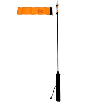YakAttack VISIPole II with Flag and 360 LED Light | GearTrac Ready Visibility System for Kayaks | Waterproof to 1000 ft | Includes Mounting Hardware & Batteries | Made in USA