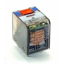 SCHRACK PT580L24 14-PIN, 24 VDC Coil, 250 VAC Contacts, 4 Changeover Contacts, 6 AMP, Blade-Style PINS, Plug-in, Relay