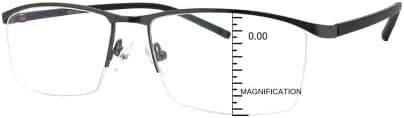 ProEyes Cedric, Big Men Progressive Blue Light Blocking Readers, 0 Strength on Top Lens, Lightweight