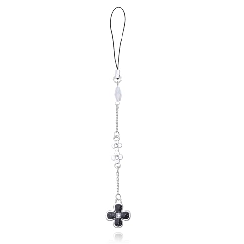 Four Leaf Clover Phone Charm - Cartoon Anime Lucky Flower Pendant - Cell Phone Strap Keychain Bag Charm Car Accessory