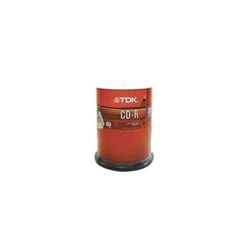 TDK 700MB 52x CD-R Media - Pack of 100 Red Blank Storage Media Discs