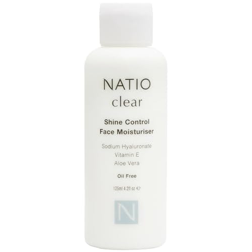 Natio Australia Clear Shine Control Face Moisturizer, 4.22 ounce - Hydrating Face Cream-Vitamin E, Aloe-Matte Face Lotion for Oily, Acne Prone Skin