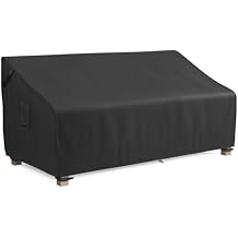 MR. COVER 3-Seater Outdoor Couch Cover Waterproof, 80 Inch Patio Furniture Cover for Sofa, Heavy Duty Polyester & Double-Stitched Seams, Classic Black