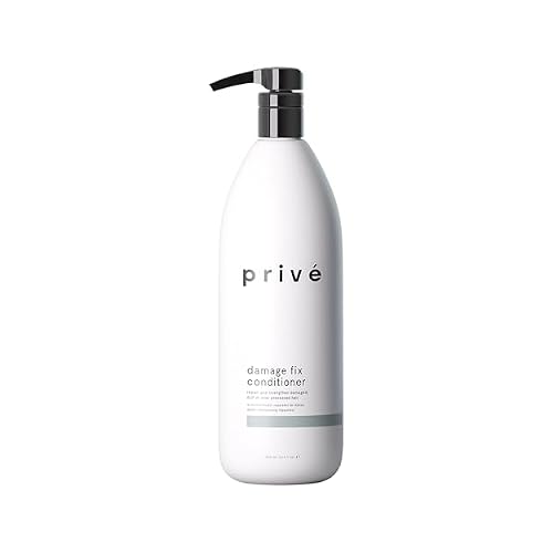 Prive Damage Fix Conditioner - Repairs Dry and Over-Processed Hair from Within Protects Future Additional - Smooths Frizz, Restores Shine, Strengthens Weak, Brittle Strands - 33.8 oz