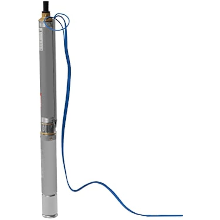 Deep Well Submersible Pump, 1HP 110V60Hz, 16GPM Flow, 380ft Max Lift, Stainless Steel Water Pump with Control Box and 98ft Cable for Industrial, Irrigation&Home Use