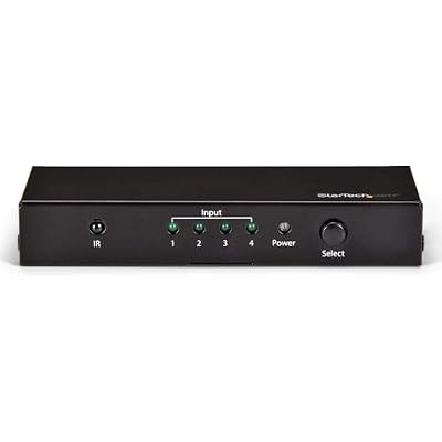HDMI 2.0 Switch - 4 Port - 4K 60Hz - HDMI Automatic Video Switch Box - Multi Port Hub w 1 In 4 Out Functionality VS421HD20