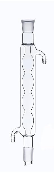 High Borosilicate Glass Condenser - Allihn & Liebig Condensation Tube for Reflux and Distillation, Lab Apparatus(200mm-19/26)