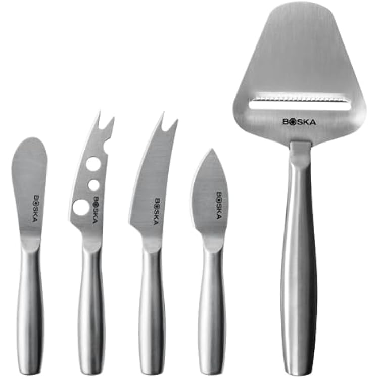 Boska Cheese Slicer & Knives - Lovers Set Copenhagen - Multi-Functional for Cheeses, Citrus & Hard Vegetables - Dishwasher Safe
