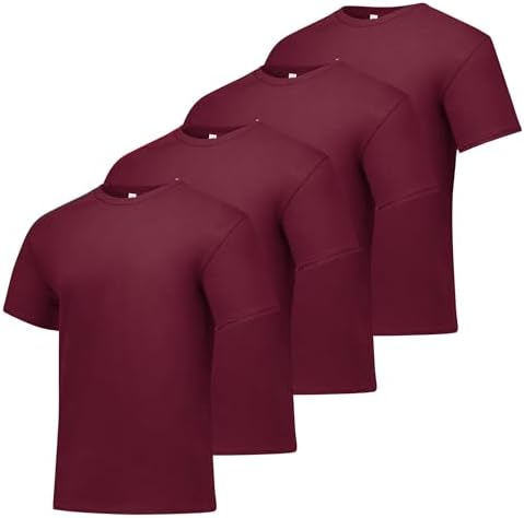 Hanes Mens Short Sleeve T-Shirt Pack, Big & Tall, Crewneck Cotton T-Shirts for Men, Value Packs