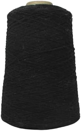 100% Wool Weaving Yarn - Black - Half Pound Cone