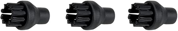 POLTI PAEU0209 Set of 3 Small Nylon Bristle Brushes - Black