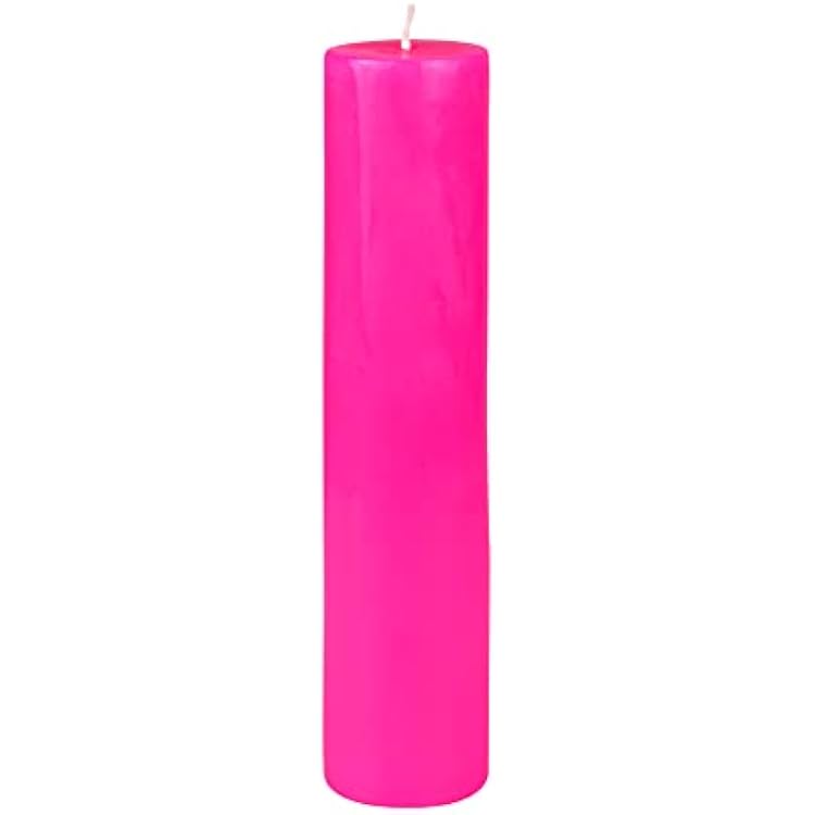 Jeco 2 x 9 Inch Hot Pink Pillar Candle
