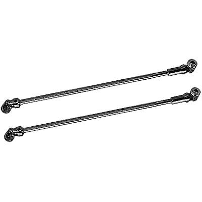 Steel Cut to Length Driveshaft Universal Joint Drive Shaft for 110 RC Crawler LCG Rigs Sportys Scalers Capra SCX10 Pro 68-229mm, 2PCS Black