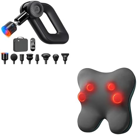 BOB AND BRAD EZBack Plus Corded Neck Massager and D6 Pro Max+ Massage Gun