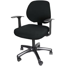 WOMACO Office Computer Chair Cover, Stretch Universal Rotating Rolling Desk Chair Slipcover, Stretchable Office Chair Seat Protector (Black)