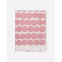 MARIMEKKO Rasymatto Terry Cotton Hand Towel (White and Pink) Polka Dot Patterned Hand Towels 28 in x 20 in
