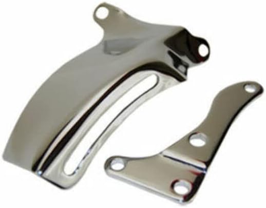 Chrome Steel LWP Alternator Bracket Set Passenger Side, Compatible with Chevy 1976-86 SBC 305-350