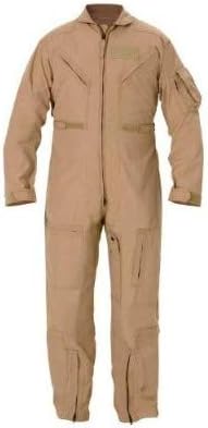 New Original Military DESERT TAN NOMEX FLYERS COVERALLS size 44 Regular Flight Suit Pilot