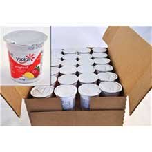 Yoplait Original Strawberry and Strawberry Banana Yogurt, 4 Ounce - 48 per case.