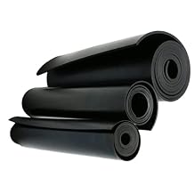 1/4" Thick, 36" x 10 ft, Santoprene Thermoplastic Rubber Sheet and Rolls - Solid Rubber Sheets, Rolls & Strips, Gaskets Material, Pads, Crafts, Weather Stripping, Flooring, Black (1/4" (0.25") Thick)