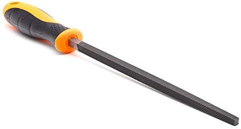 Finder Bastard Cut Mill Square, 8 Inch Square File with High Carbon Hardened Steel, Ergonomic Grip, Plastic Handle, Hand File for Filing or Trimming Material Ideal for Wood, Metal, Plastic