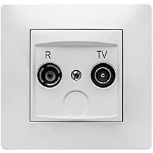 Famatel 6516505063 Television Socket R-TV White 9135, Multicolour