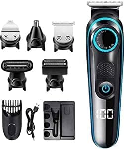 6 in 1 Rechargeable Waterproof Electric Shaver, Electric Shaver with Precision Trimmer, Hair Clippers,Rechargeable, Easy to Operate and Store
