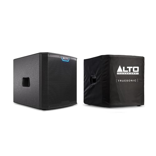 ALTO TS15S 2500W 15 Subwoofer Bundle with Durable Slip-on Powered PA Speaker Cover for Live Performance, Events, Karaoke, DJ Sets, Presentations