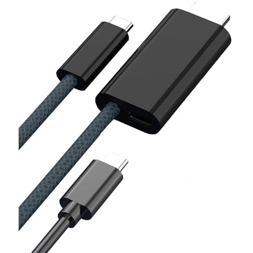 PRO USB Type-C HDMI 8K Compatible with Realme GT 8 Pro Aston Martin F1 Edition 100W Power Support Cable at Full 8k 7680x4320@30Hz4k 2160p@60Hz [Thunderbolt 34] Black