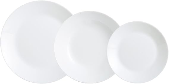 Dajar dinner service Zelie Luminarc glass white 27 x 12 x 26.5 cm 18 units