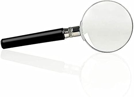 10X Magnification Handheld Magnifier Magnifying Glass Handle Low Vision Aid for Book Reading, Hobby Observation, Science (75MM)