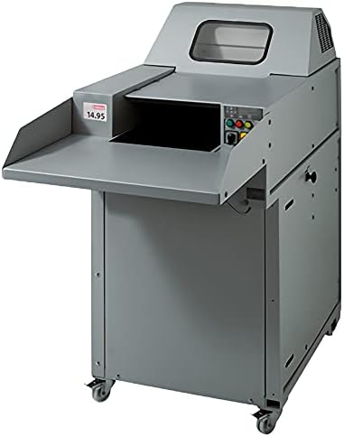 Intimus 698964 Model 14.95 Large Capacity Industrial Shredders, 6x50 mm Shred Size, 440 mm Working Width, Feeding via Conveyor Belt, Bin Full Alarm, Mounted on Rollers, 200L Collecting Bin