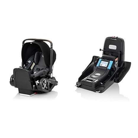 Bundle of Evenflo Shyft DualRide Infant Car Seat Stroller Combo with Carryall Storage (Boone Gray) + Extra Shyft Dualride Base