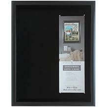 Studio Decor 14" x 18" Black Beveled Shadow Box - Easy Back Loading Frame Includes Pre-Attached Hanging Hardware, Horizontal or Vertical Display - 1 Pack