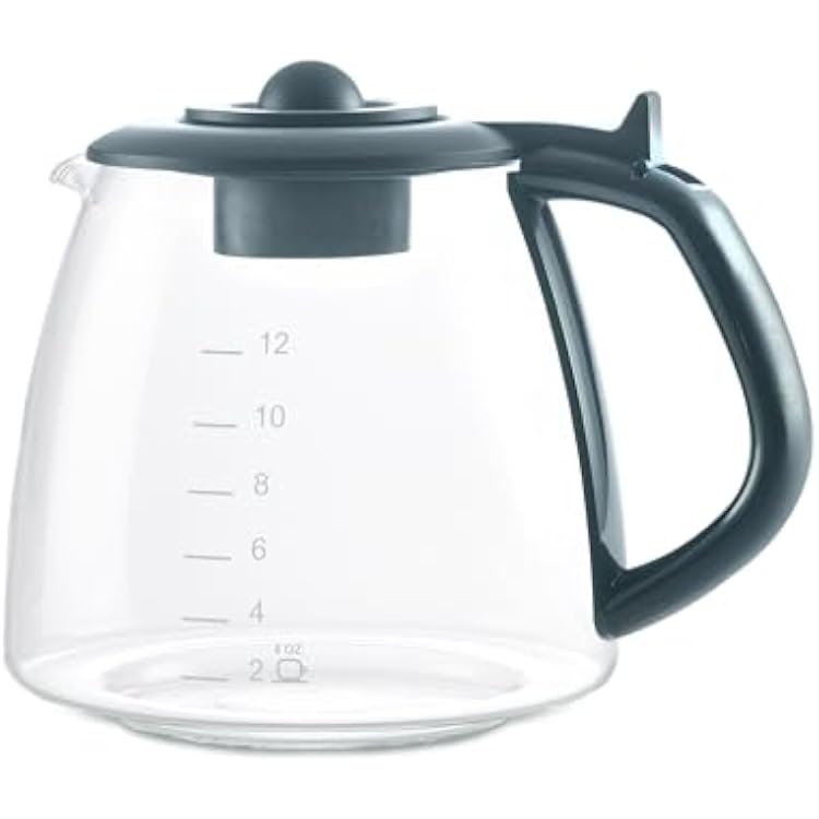 12-Cup Replacement Glass Carafe for Cuisinart - Borosilicate Glass Pot - Fits Various Cuisinart Coffee Makers Using Carafe DCC-1200PRC