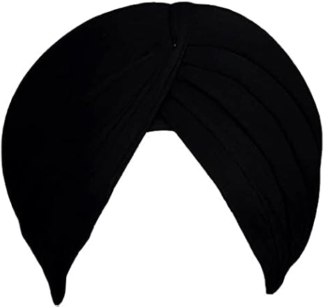 Black Sikh Turban Pagri – 100% Cotton Voil Dastar for Men & Youth | Traditional, Lightweight & Comfortable Pagdi for Daily Wear, Gurudwara, Festivals & Special Occasions