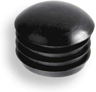 20 x Black Plastic Sliders with Slats Rounded Head for Round Pipes