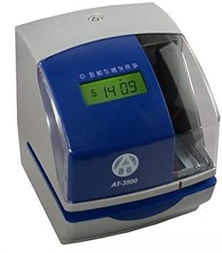AT-3500 Heavy Duty Multifunction Time Clock and Time/Date/Number Stamp Blue/Beige