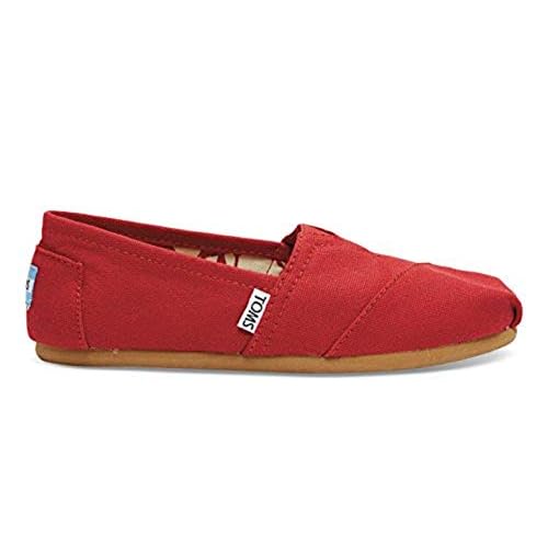 TOMS Womens Canvas Classic Slip-on 6.5 BM US, Red